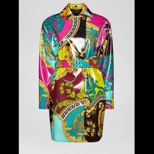 SOLD Versace Voyage Barocco Vinyl Trench RUNWAY